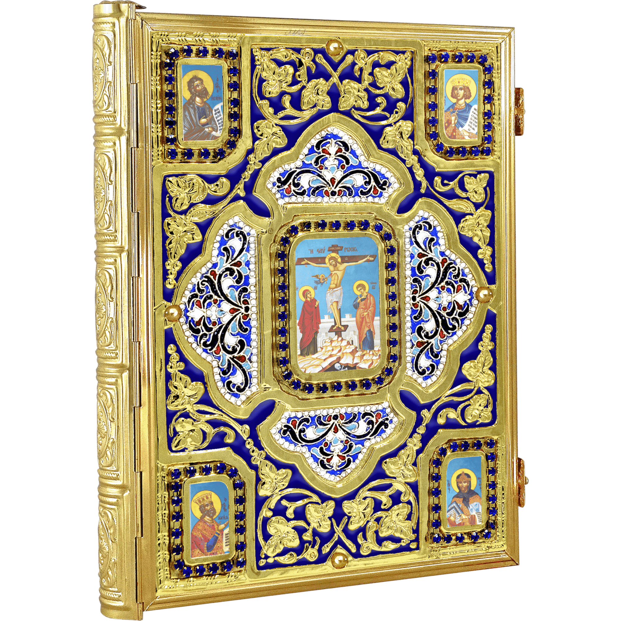 Intricately designed religious iconostasis with gold accents, Byzantine art, and Christian icons, perfect for church decor, prayer rooms, and religious ceremonies. Excellent craftsmanship in ecclesiastical religious items.