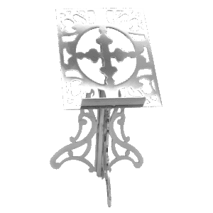 Intricate metal church candle holder religious decor religious items church accessories ecclesiastical supplies.