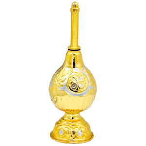 Gold Orthodox Church Incense Burner, Religious Church Supplies, Tsaatsaroni Antonios Ecclesiastical Items for Ceremonies and Rituals.